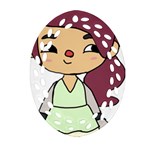 Toca life self made character  Oval Filigree Ornament (Two Sides) Back
