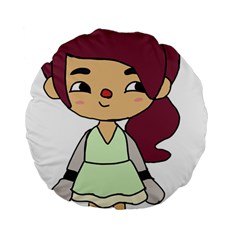 Toca life self made character  Standard 15  Premium Flano Round Cushions