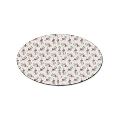 Warm Blossom Harmony Floral Pattern Sticker Oval (10 Pack) by dflcprintsclothing