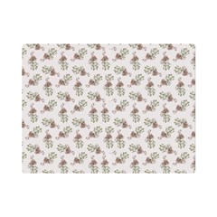 Warm Blossom Harmony Floral Pattern Premium Plush Fleece Blanket (mini) by dflcprintsclothing