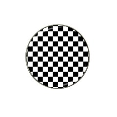 Black White Checker Pattern Checkerboard Hat Clip Ball Marker (10 Pack)