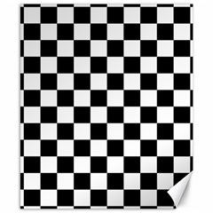 Black White Checker Pattern Checkerboard Canvas 8  X 10 