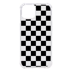 Black White Checker Pattern Checkerboard Iphone 14 Tpu Uv Print Case by Cowasu