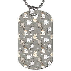 Cute Cat Pattern Cartoon Dog Tag (one Side)