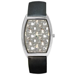 Cute Cat Pattern Cartoon Barrel Style Metal Watch by Cowasu