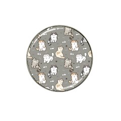 Cute Cat Pattern Cartoon Hat Clip Ball Marker (4 Pack)