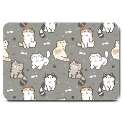 Cute Cat Pattern Cartoon Large Doormat