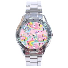 Bears Kawaii Pattern Stainless Steel Analogue Watch by Cowasu