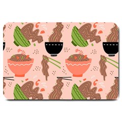 Japanese Street Food Soba Noodle In Bowl Large Doormat