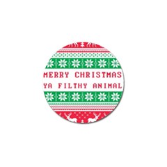 Merry Christmas Ya Filthy Animal Golf Ball Marker (10 Pack)