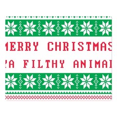 Merry Christmas Ya Filthy Animal Two Sides Premium Plush Fleece Blanket (large) by Cowasu