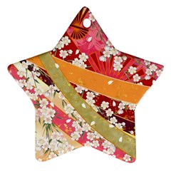 Japanese Kimono Pattern Star Ornament (two Sides)