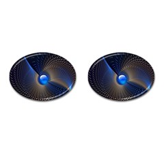 Abstract Background Pattern Cufflinks (oval)