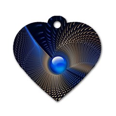 Abstract Background Pattern Dog Tag Heart (two Sides)