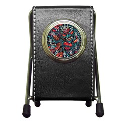 Japanese Graffiti Pen Holder Desk Clock