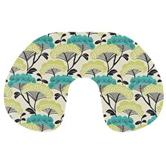 Flora Nature Color Japanese Patterns Travel Neck Pillow by Cowasu