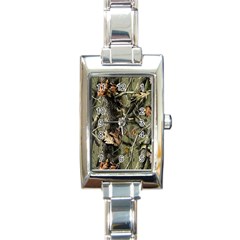 Realtree Camo Seamless Pattern Rectangle Italian Charm Watch