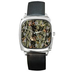 Realtree Camo Seamless Pattern Square Metal Watch