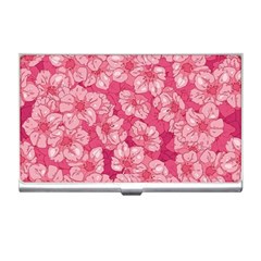 Cute Pink Sakura Flower Pattern Business Card Holder