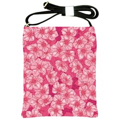 Cute Pink Sakura Flower Pattern Shoulder Sling Bag by Cowasu