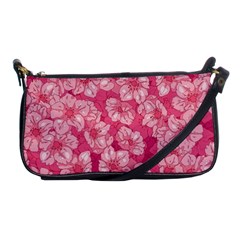 Cute Pink Sakura Flower Pattern Shoulder Clutch Bag by Cowasu