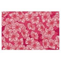 Cute Pink Sakura Flower Pattern Banner And Sign 6  X 4 