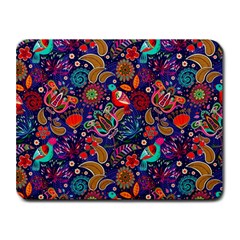 Pattern Colorful Bird Leaf Flower Small Mousepad by Cowasu