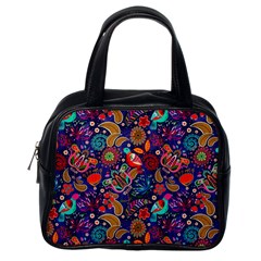 Pattern Colorful Bird Leaf Flower Classic Handbag (one Side) by Cowasu