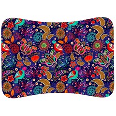 Pattern Colorful Bird Leaf Flower Velour Seat Head Rest Cushion by Cowasu