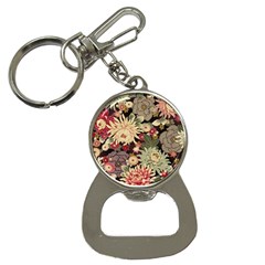 Japanese Flower Art Bottle Opener Key Chain