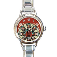 Skull Grateful Dead Phone Gratefuldead Round Italian Charm Watch