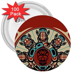 Skull Grateful Dead Phone Gratefuldead 3  Buttons (100 Pack) 