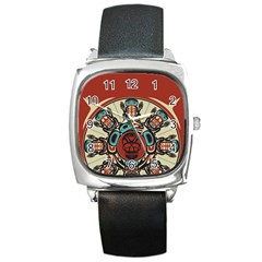 Skull Grateful Dead Phone Gratefuldead Square Metal Watch