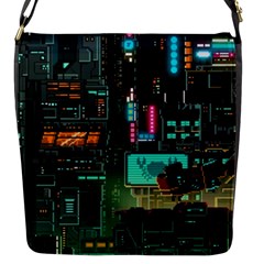 Video Game Pixel Art Flap Closure Messenger Bag (s)