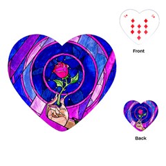 Stained Glass Rose Playing Cards Single Design (heart) by Cowasu