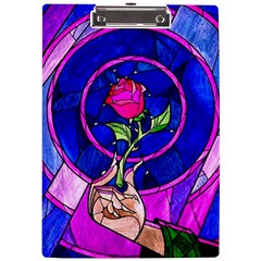 Stained Glass Rose A4 Acrylic Clipboard by Cowasu