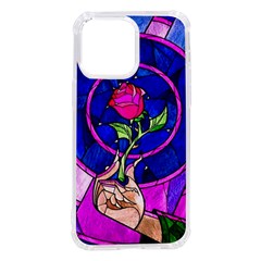 Stained Glass Rose Iphone 14 Pro Max Tpu Uv Print Case