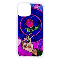 Stained Glass Rose Iphone 13 Mini Tpu Uv Print Case by Cowasu