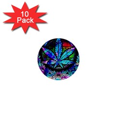 Cannabis Psychedelic 1  Mini Buttons (10 Pack) 