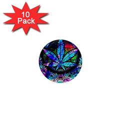 Cannabis Psychedelic 1  Mini Magnet (10 Pack) 