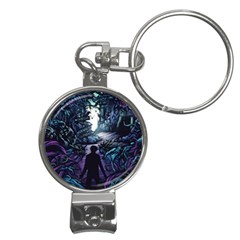 Horror Psychedelic Art Nail Clippers Key Chain by Cowasu