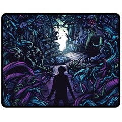 Horror Psychedelic Art Fleece Blanket (medium)