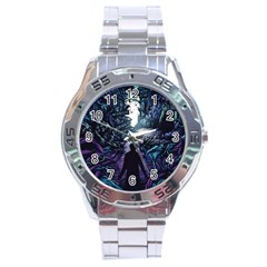 Horror Psychedelic Art Stainless Steel Analogue Watch by Cowasu