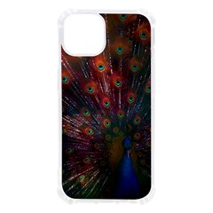 Red Peacock Feather Iphone 13 Tpu Uv Print Case by Cowasu