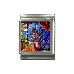 Beauty Stained Glass Castle Building Italian Charm (13mm) by Cowasu