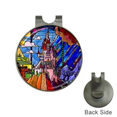 Beauty Stained Glass Castle Building Hat Clips With Golf Markers