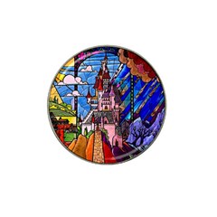 Beauty Stained Glass Castle Building Hat Clip Ball Marker