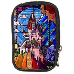 Beauty Stained Glass Castle Building Compact Camera Leather Case by Cowasu