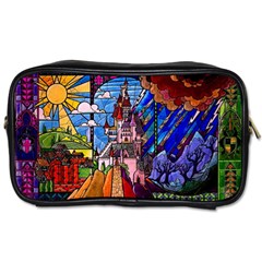 Beauty Stained Glass Castle Building Toiletries Bag (one Side) by Cowasu