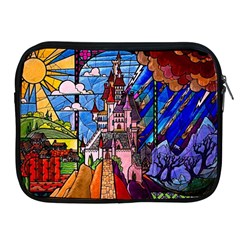 Beauty Stained Glass Castle Building Apple Ipad 2/3/4 Zipper Cases by Cowasu